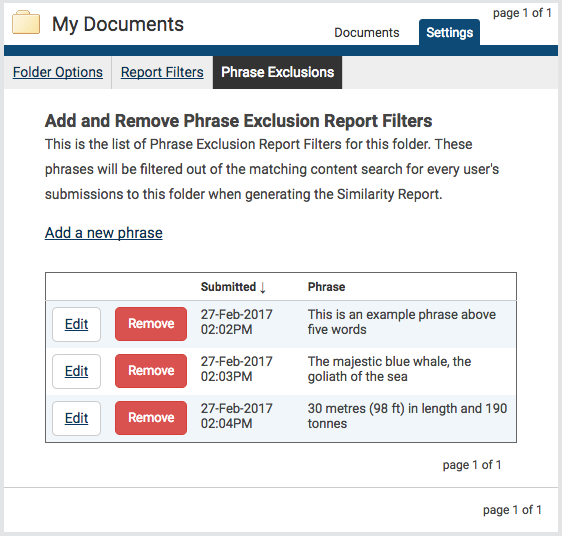 Editing folder settings – iThenticate Guides